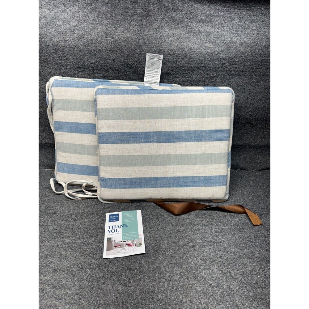 Klear Vu Porch Rocking Chair Cushion Set, 20" x 17" x 2", Stripe Taupe